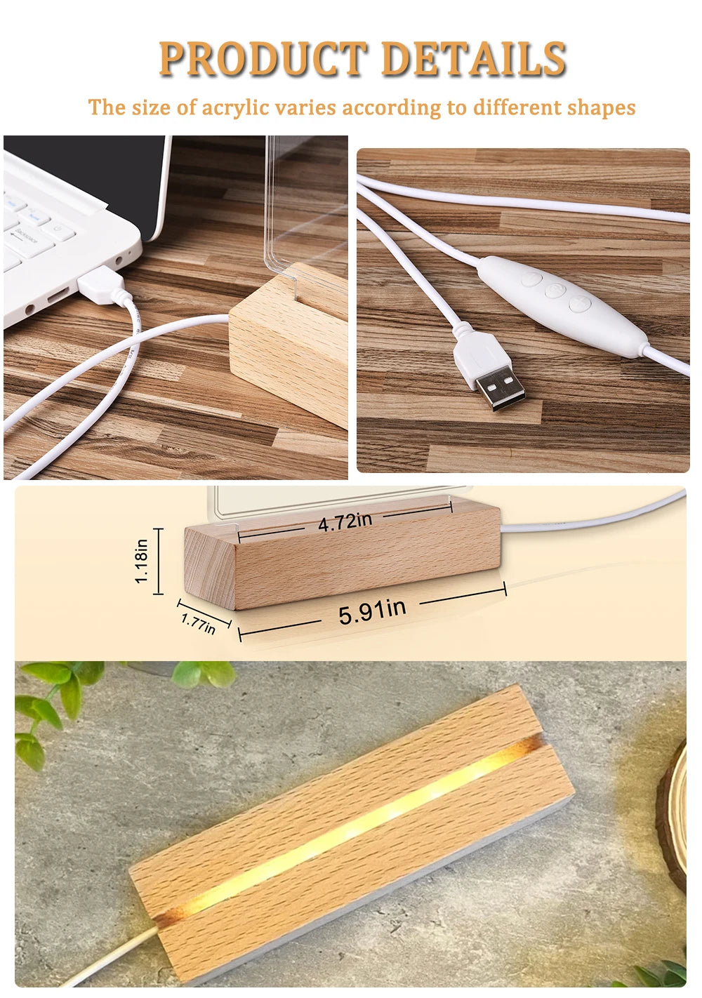 Lampe Photo 3D Personnalisée Style Instagram