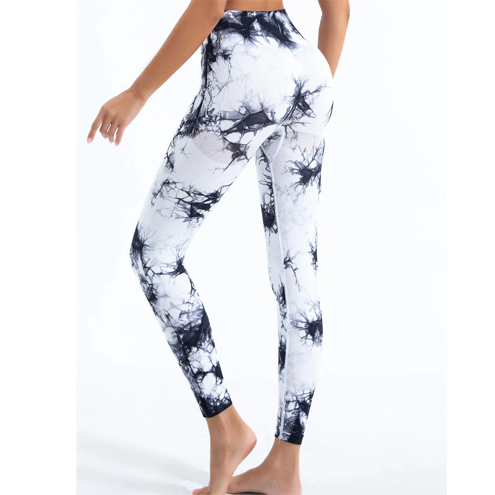 Legging de Yoga Tie-Dye Sans Couture
