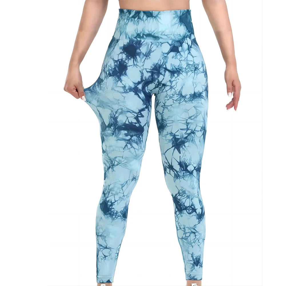Legging de Yoga Tie-Dye Sans Couture