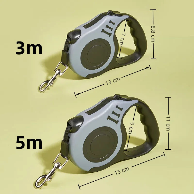Laisse Rétractable Automatique pour Chien & Chat (3m / 5m)