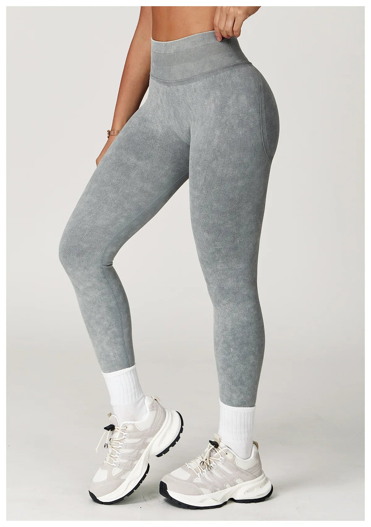 Legging Yoga Sans Couture Côtelé