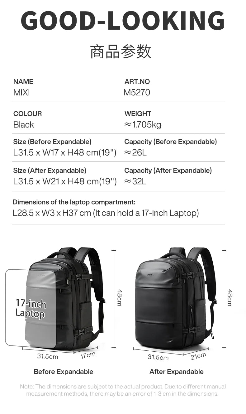 Sac à Dos de Voyage Mixi 19"