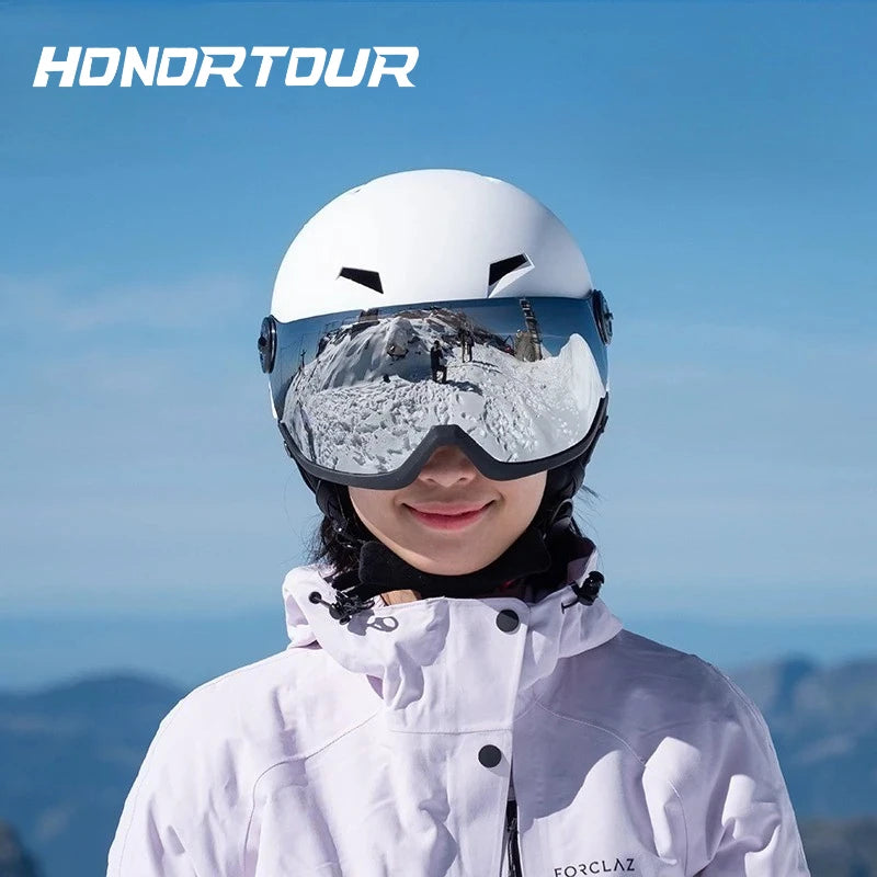 Casque de Ski Horntour avec Lunettes Intégrées