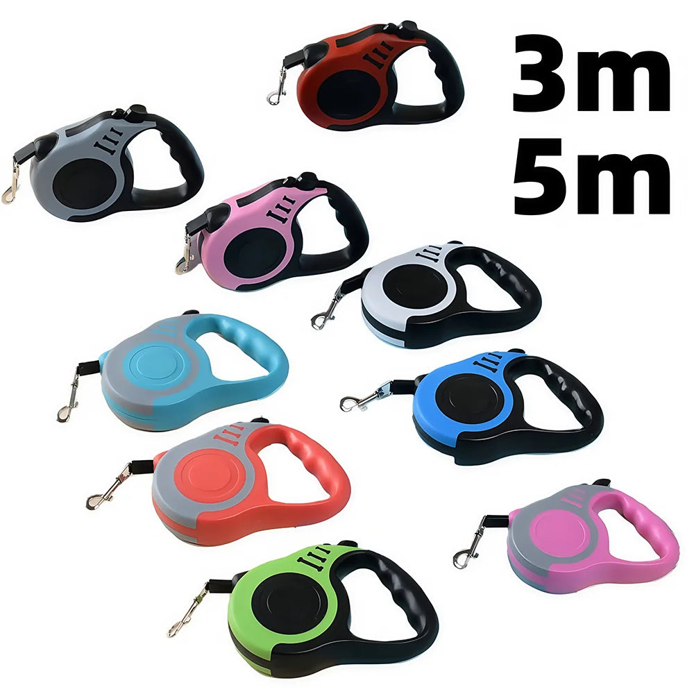 Laisse Rétractable Automatique pour Chien & Chat (3m / 5m)