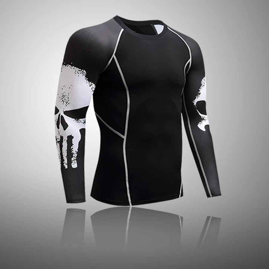 Ensemble de Compression Thermique "Skull" Homme