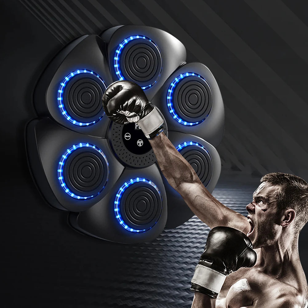 Machine de Boxe Murale Musicale avec Lumières RVB