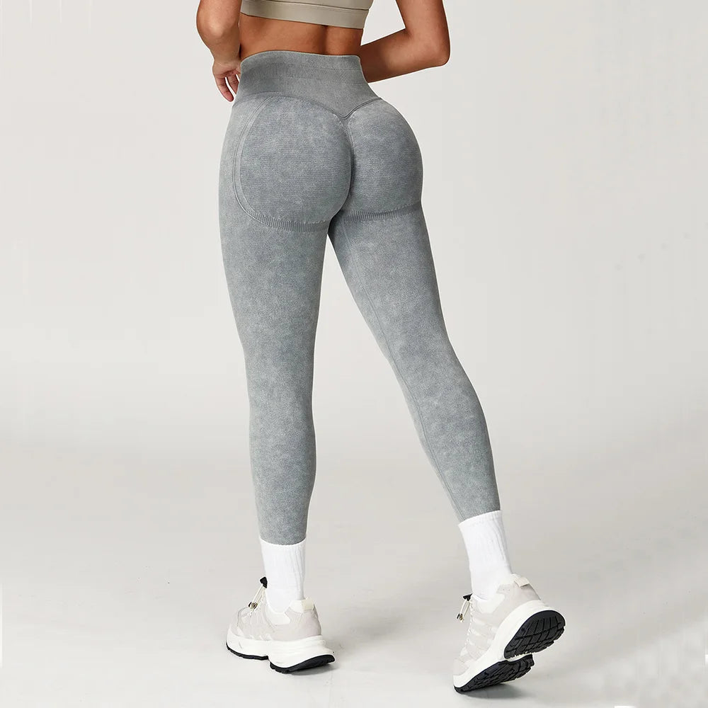 Legging Yoga Sans Couture Côtelé