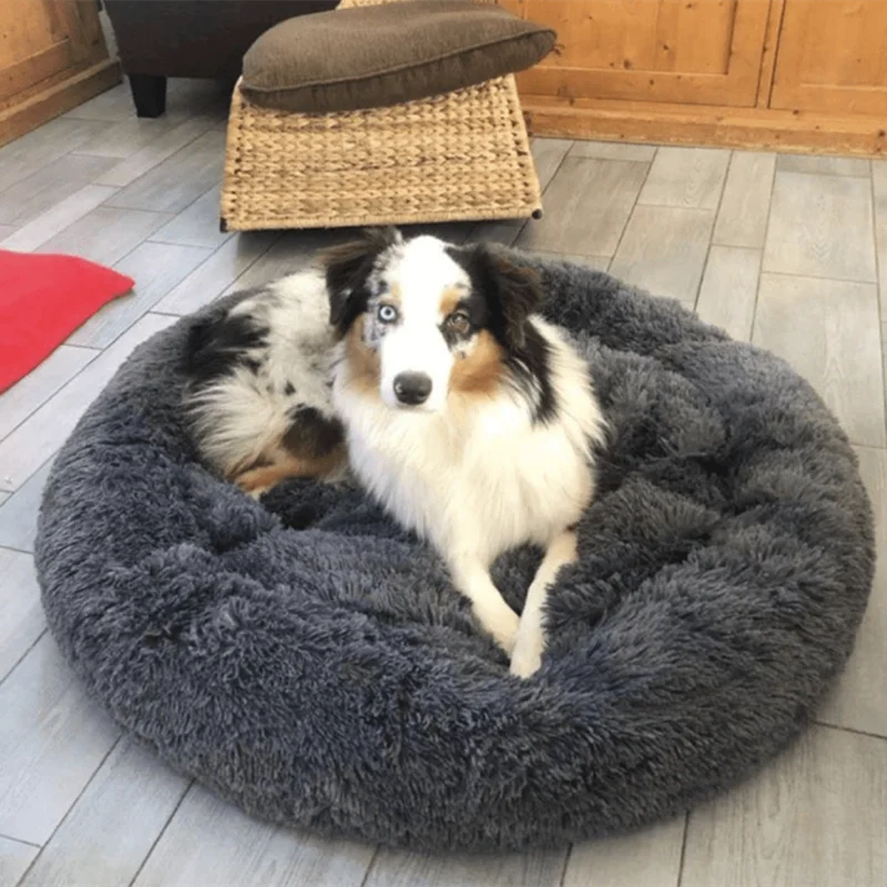 Lit Apaisant en Peluche Super Douce pour Chien et Chat