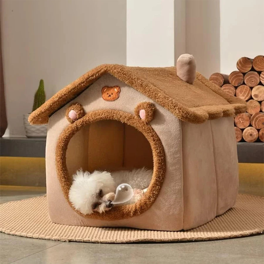 Maison Pliable 2-en-1 pour Animaux