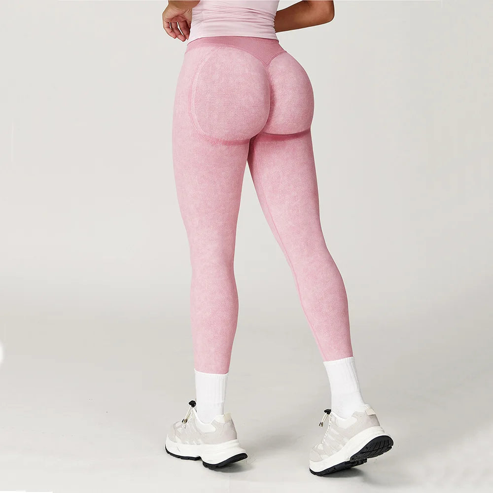 Legging Yoga Sans Couture Côtelé