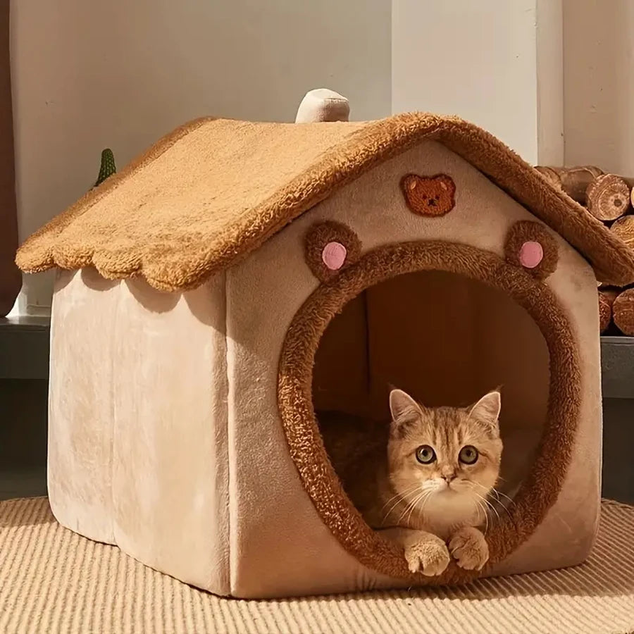 Maison Pliable 2-en-1 pour Animaux