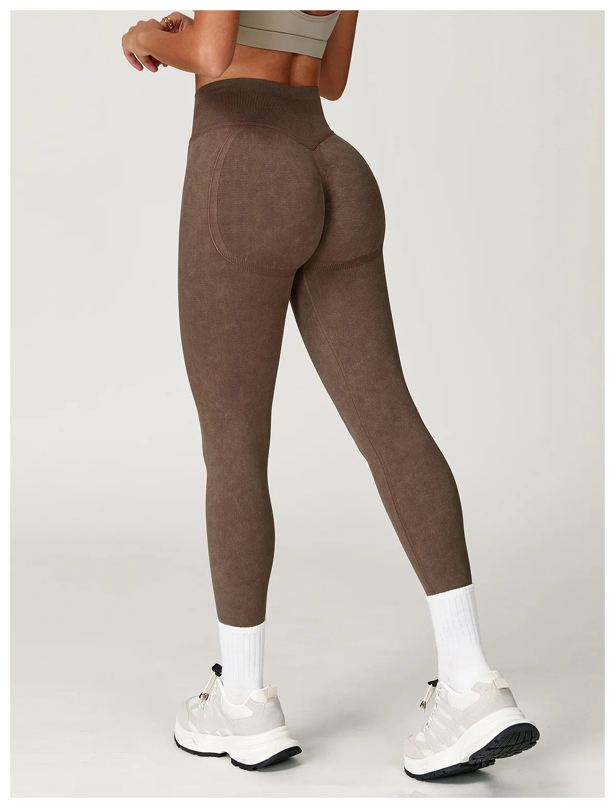 Legging Yoga Sans Couture Côtelé
