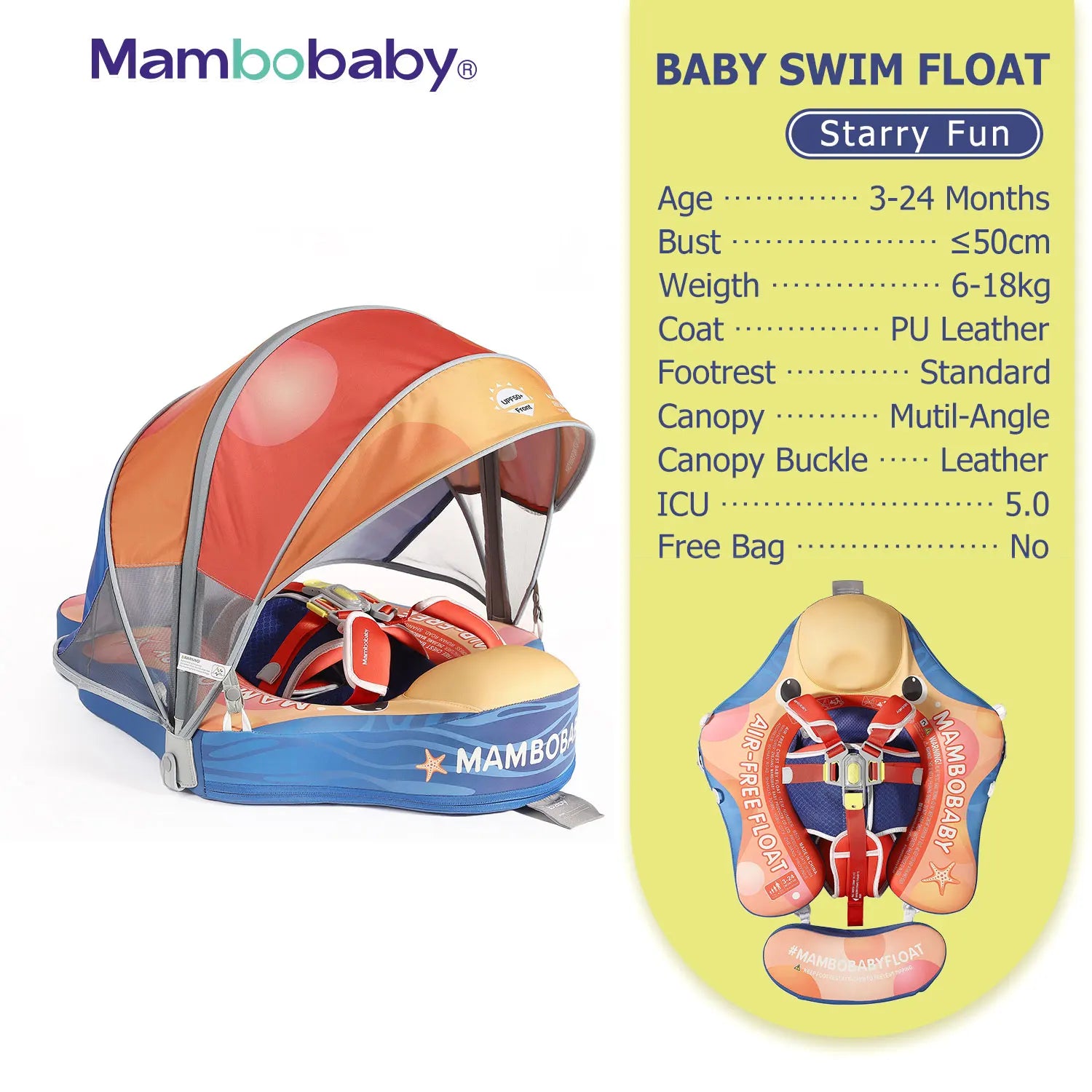 Flotteur Bébé Mambobaby Non-Gonflable