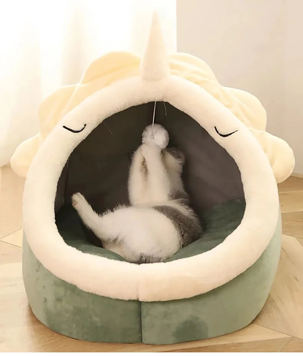 Tente Grotte Auto-Chauffante pour Chat et Petit Chien