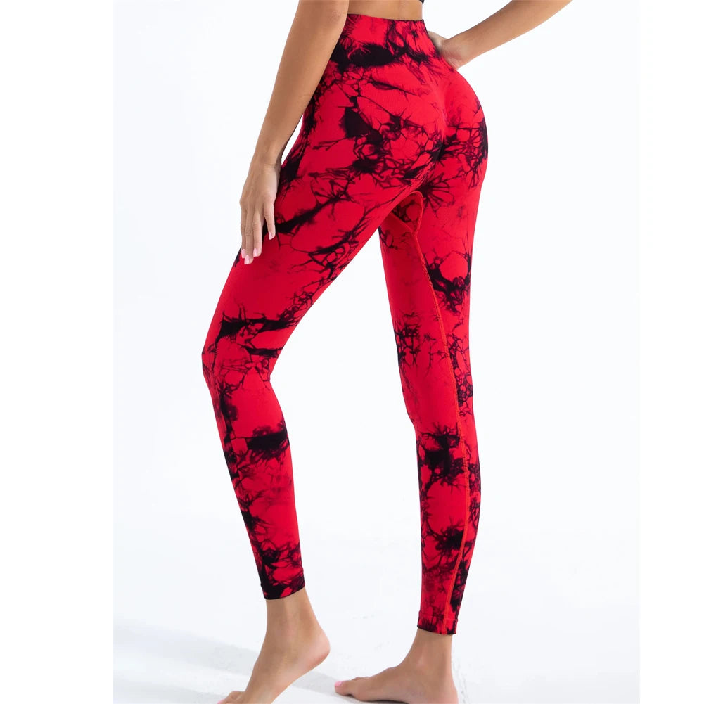 Legging de Yoga Tie-Dye Sans Couture