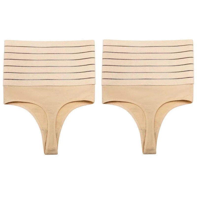 Lot de 2 Culottes Gainantes Taille Haute pour Femme