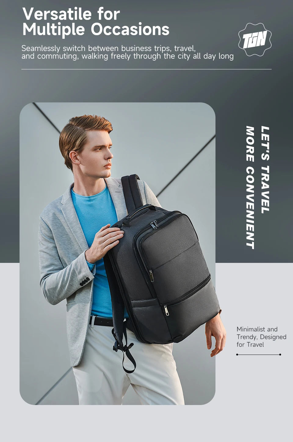 Sac à Dos Tigernu Haute Sécurité – PC 15.6 à 19 Pouces