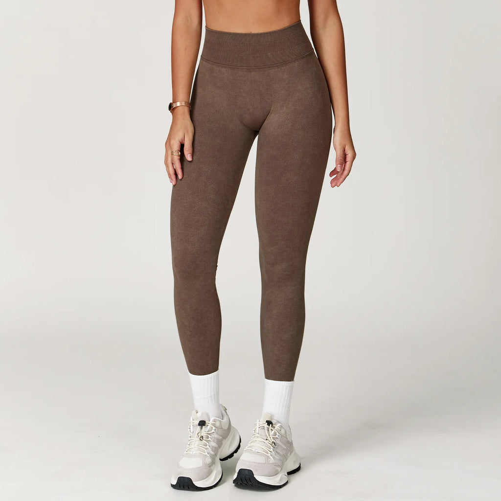 Legging Yoga Sans Couture Côtelé