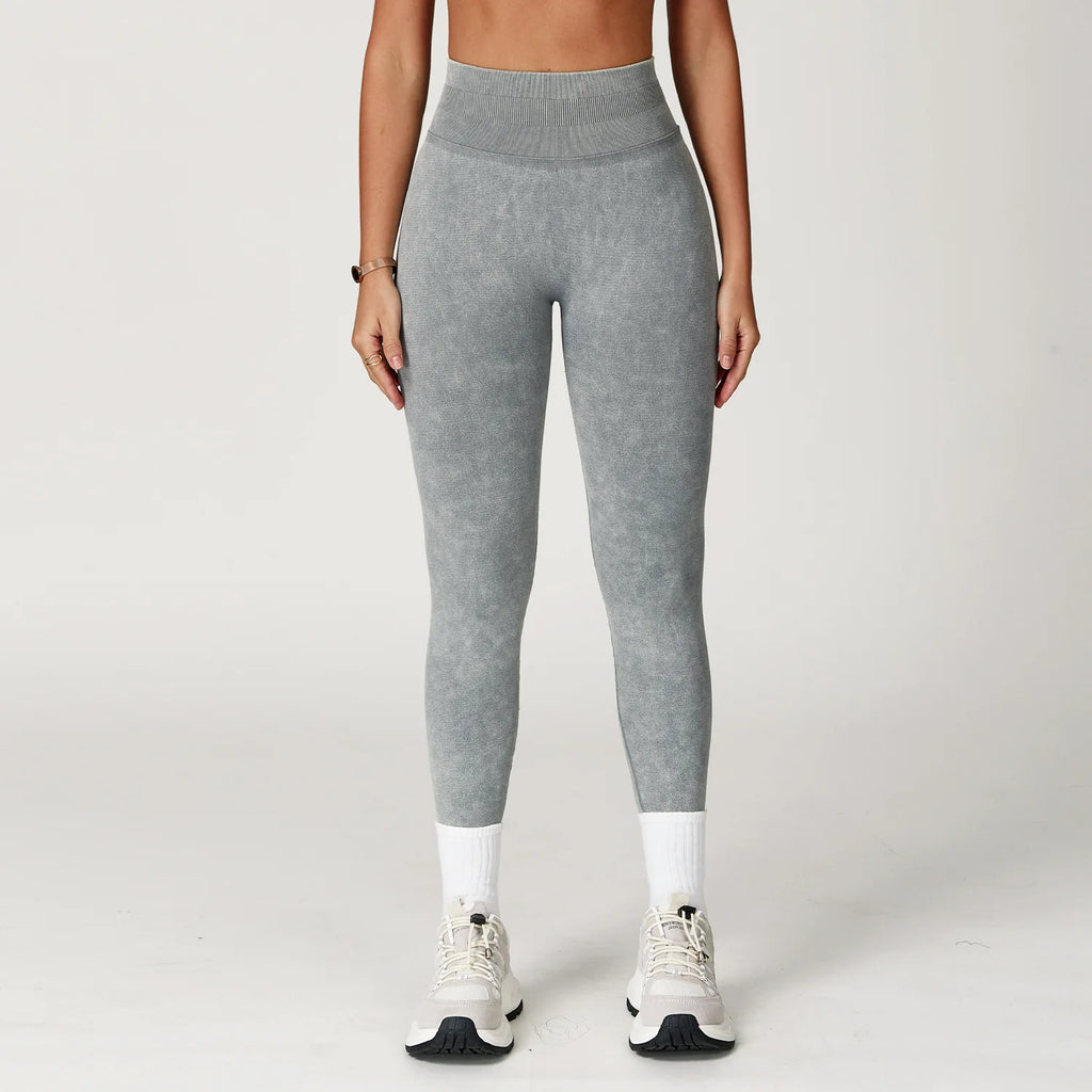 Legging Yoga Sans Couture Côtelé
