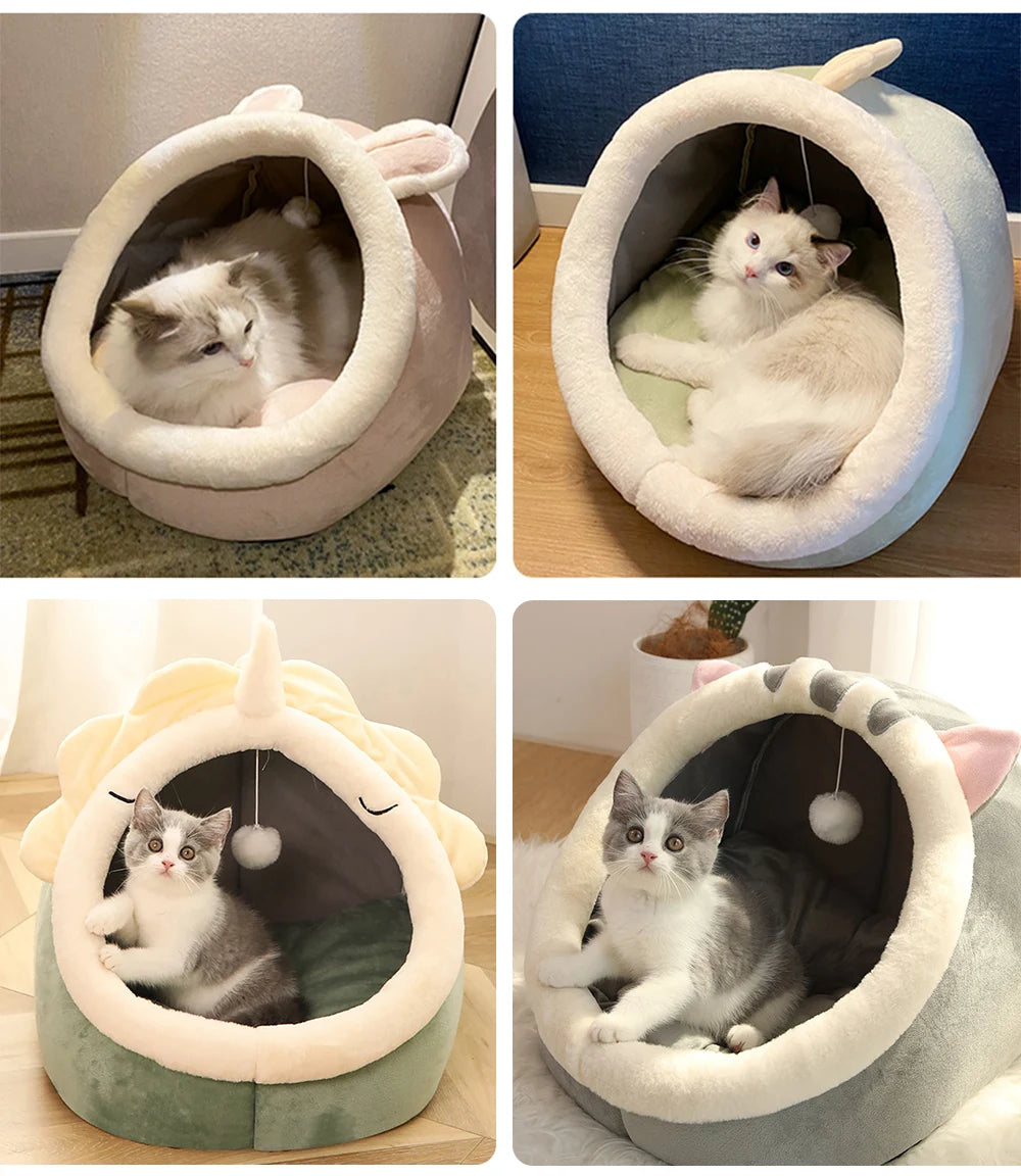 Lit Grotte "Cartoon" pour Chat et Petit Chien