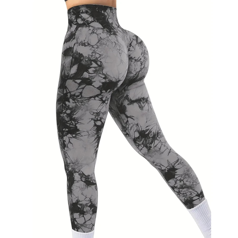 Legging de Yoga Tie-Dye Sans Couture
