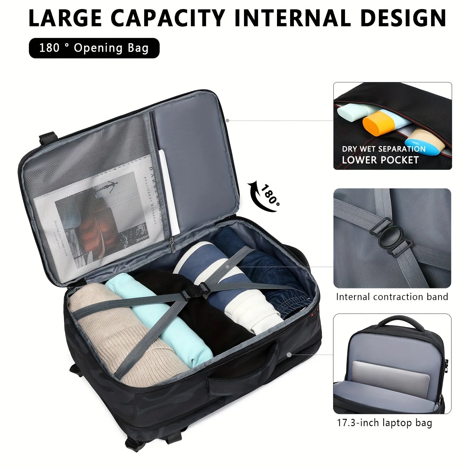 Sac à Dos de Voyage Extensible 40L