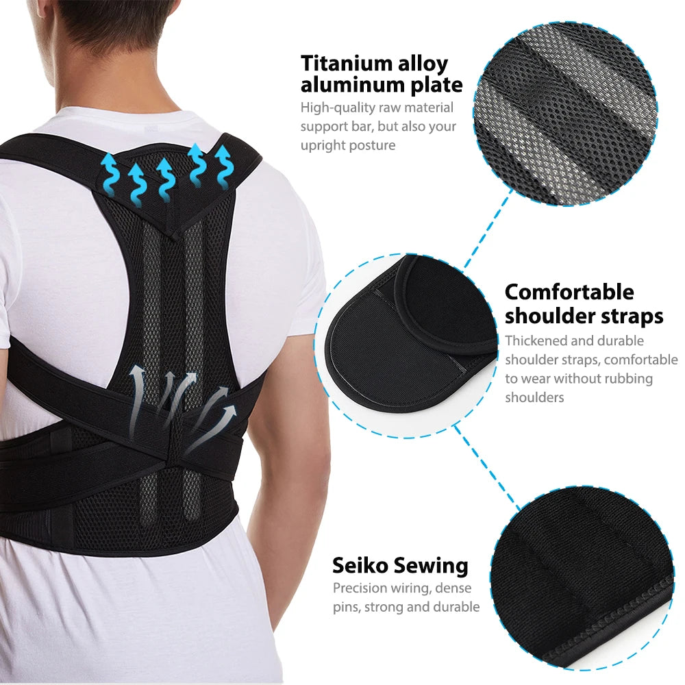 Correcteur de Posture Intégral et Réglable pour Homme & Femme