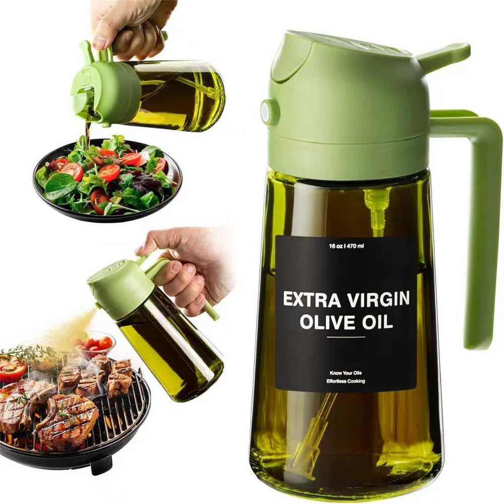 Distributeur et Pulvérisateur d'Huile d'Olive 2-en-1 (470ml)