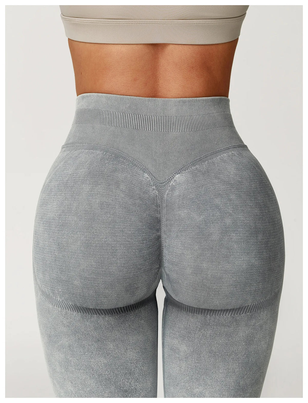 Legging Yoga Sans Couture Côtelé