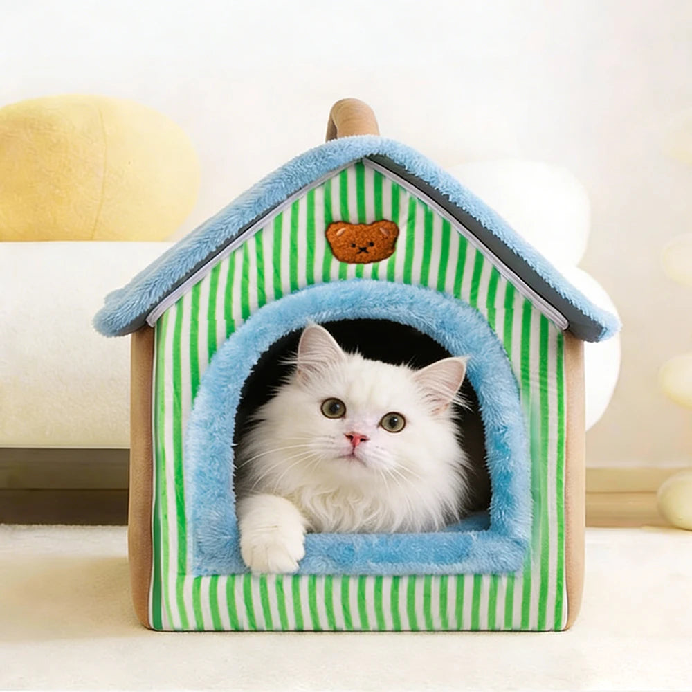 Maison Pliable 2-en-1 pour Animaux