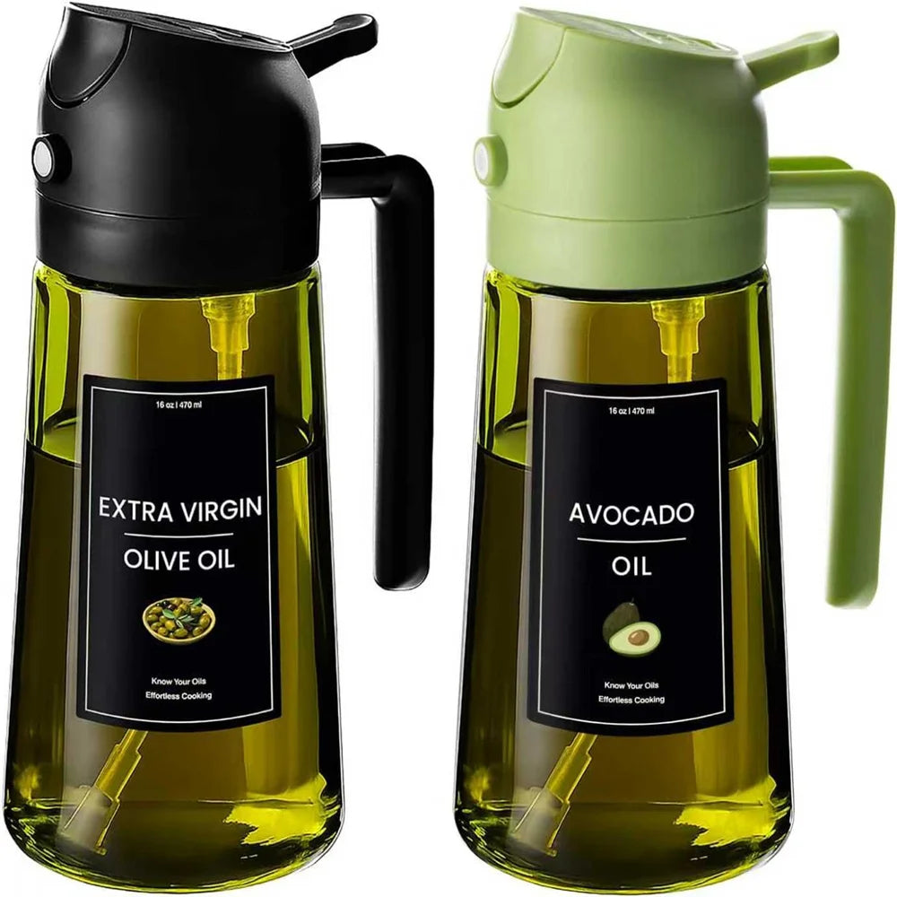 Distributeur et Pulvérisateur d'Huile d'Olive 2-en-1 (470ml)