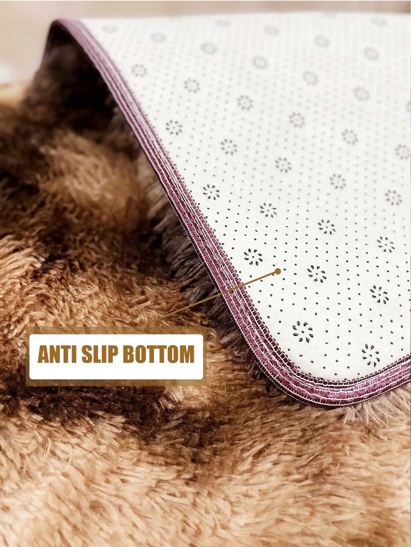 Tapis en Peluche Ultra-Doux et Moelleux