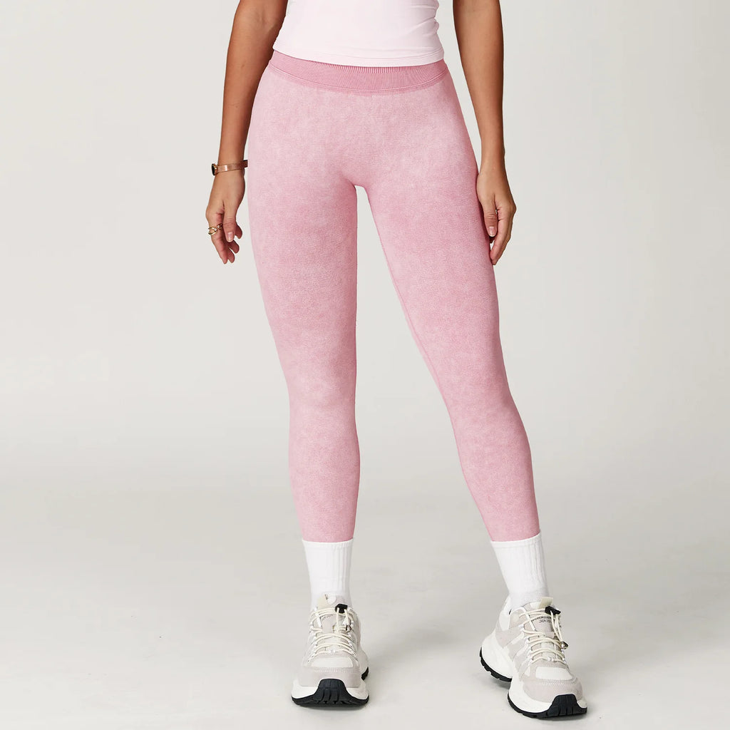 Legging Yoga Sans Couture Côtelé