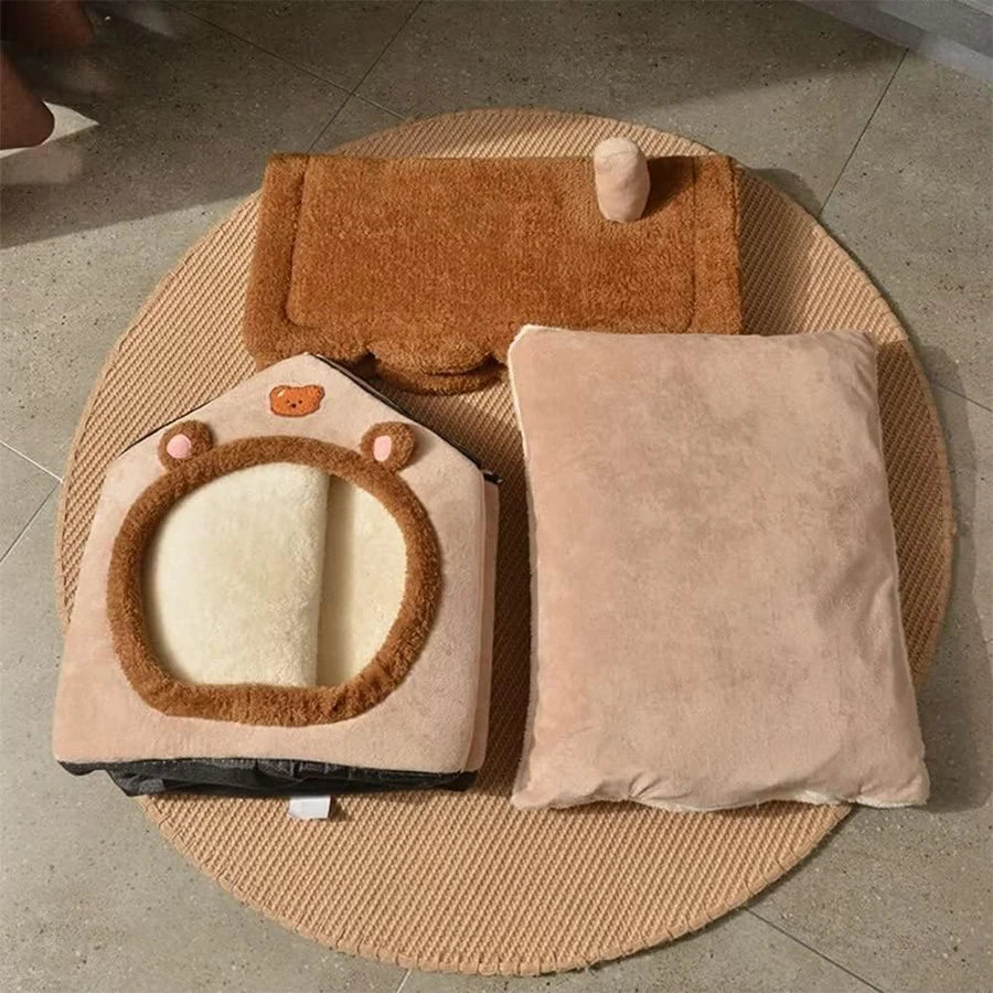 Maison Pliable 2-en-1 pour Animaux