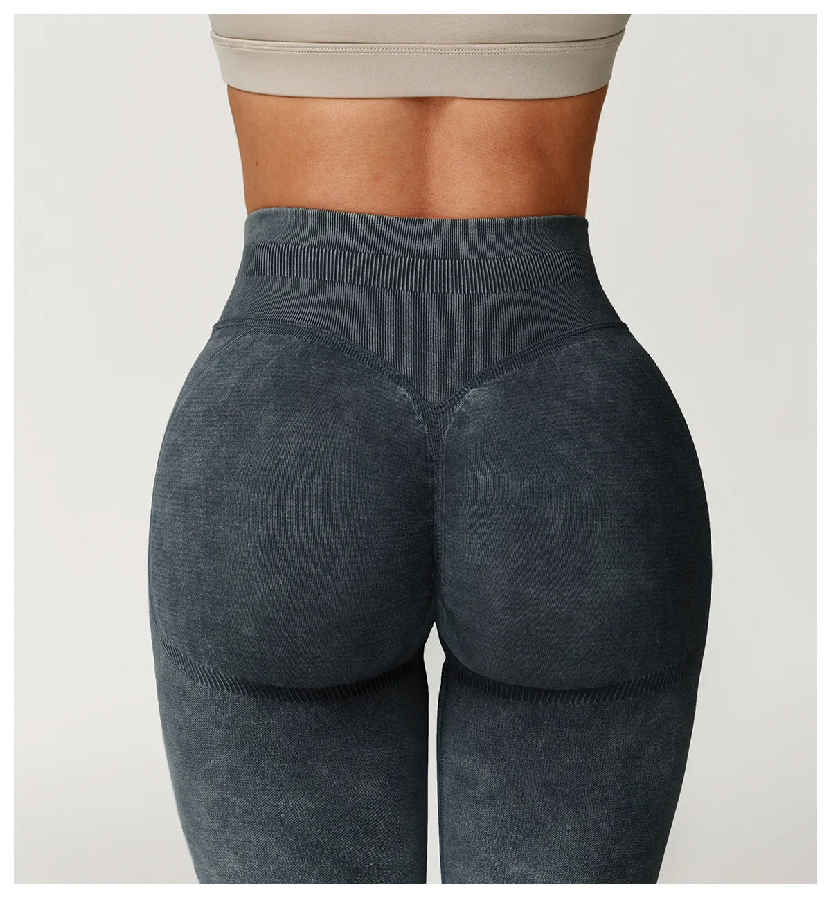 Legging Yoga Sans Couture Côtelé