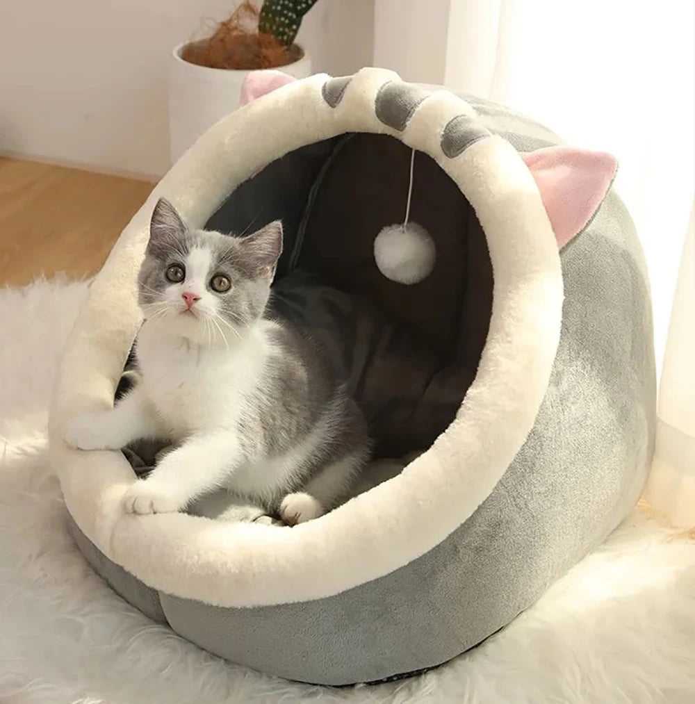 Lit Grotte "Cartoon" pour Chat et Petit Chien
