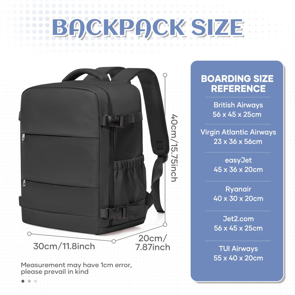 Sac à Dos Ryanair 40x30x20 avec Compression Sous Vide