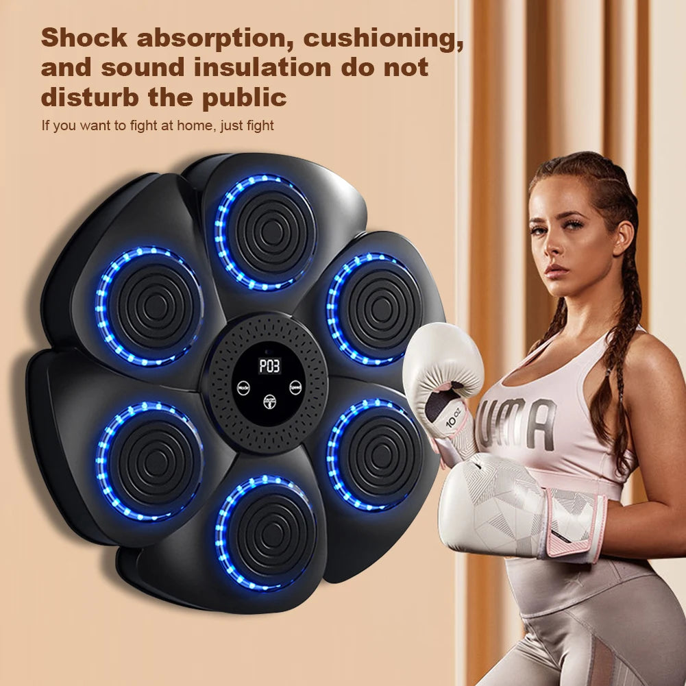 Machine de Boxe Murale Musicale avec Lumières RVB