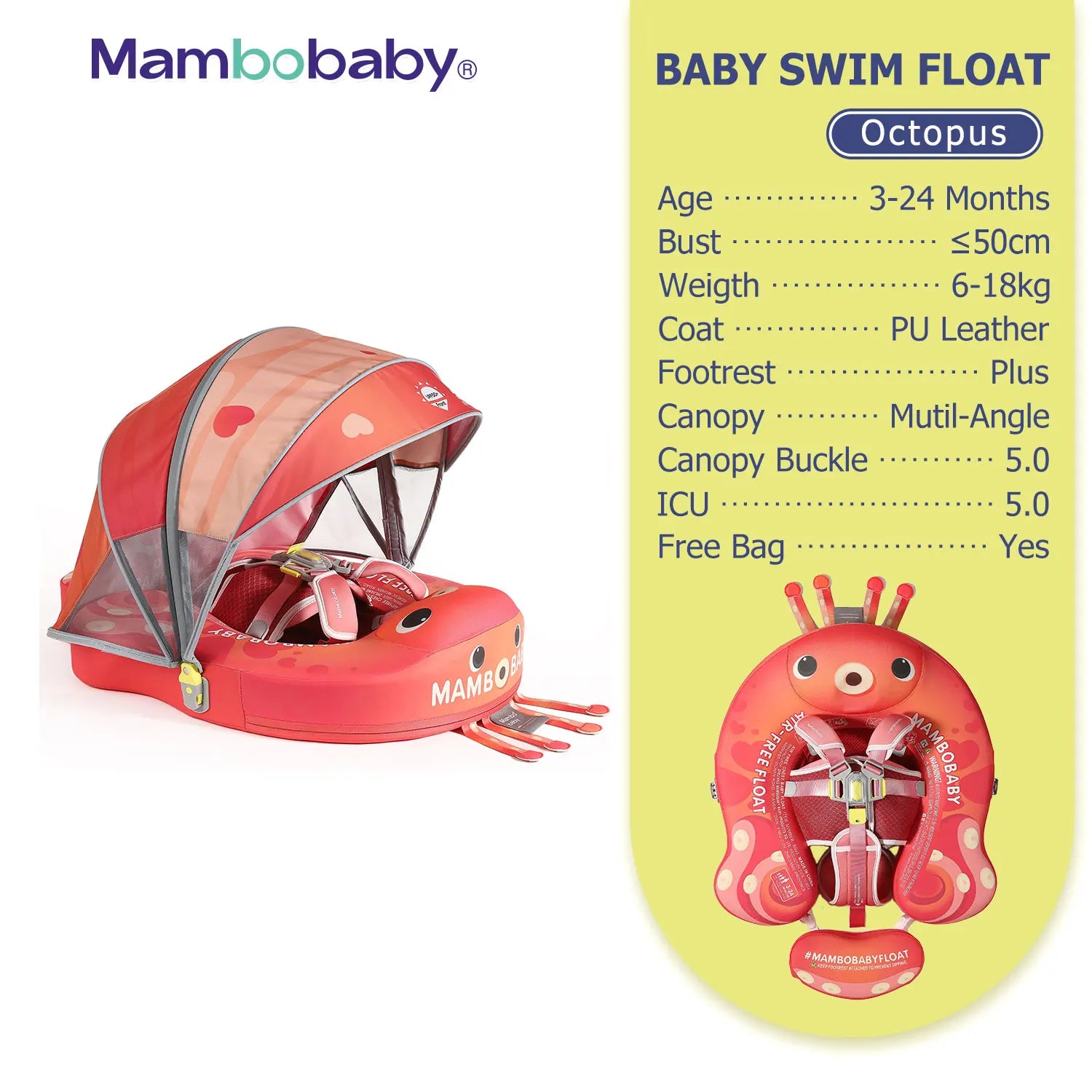 Flotteur Bébé Mambobaby Non-Gonflable