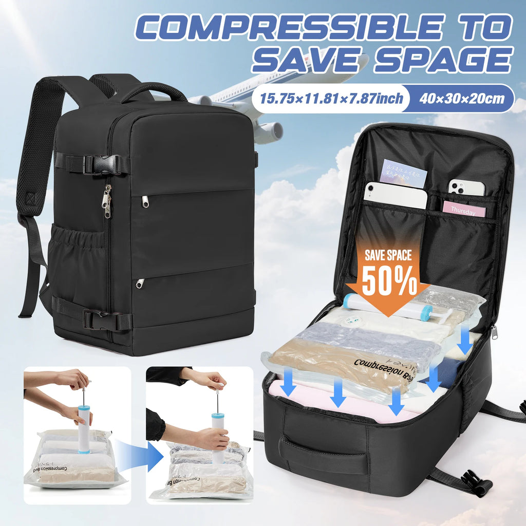Sac à Dos Ryanair 40x30x20 avec Compression Sous Vide