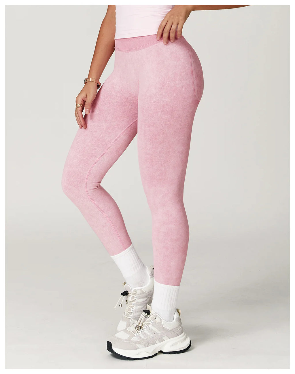 Legging Yoga Sans Couture Côtelé