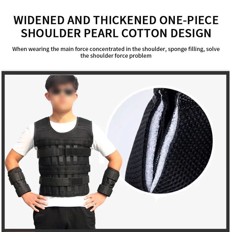 Gilet Lesté de Musculation Réglable 15kg / 35kg