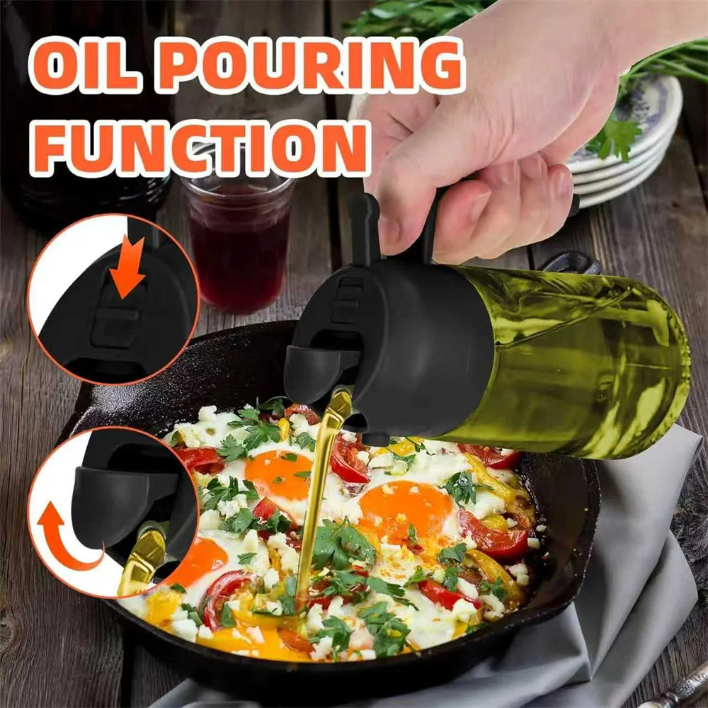 Distributeur et Pulvérisateur d'Huile d'Olive 2-en-1 (470ml)