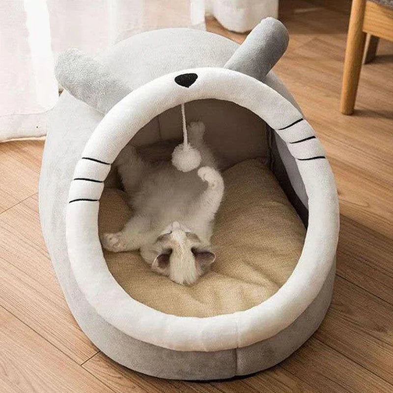 Lit Grotte "Cartoon" pour Chat et Petit Chien