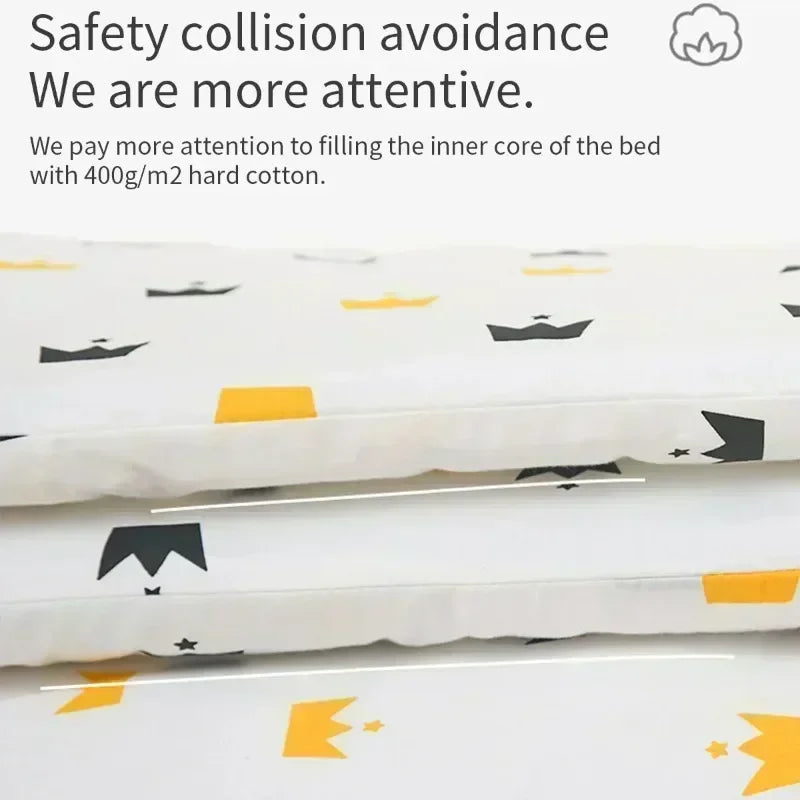 Tour de Lit Bébé Nordique 200x30 cm – Protection & Confort