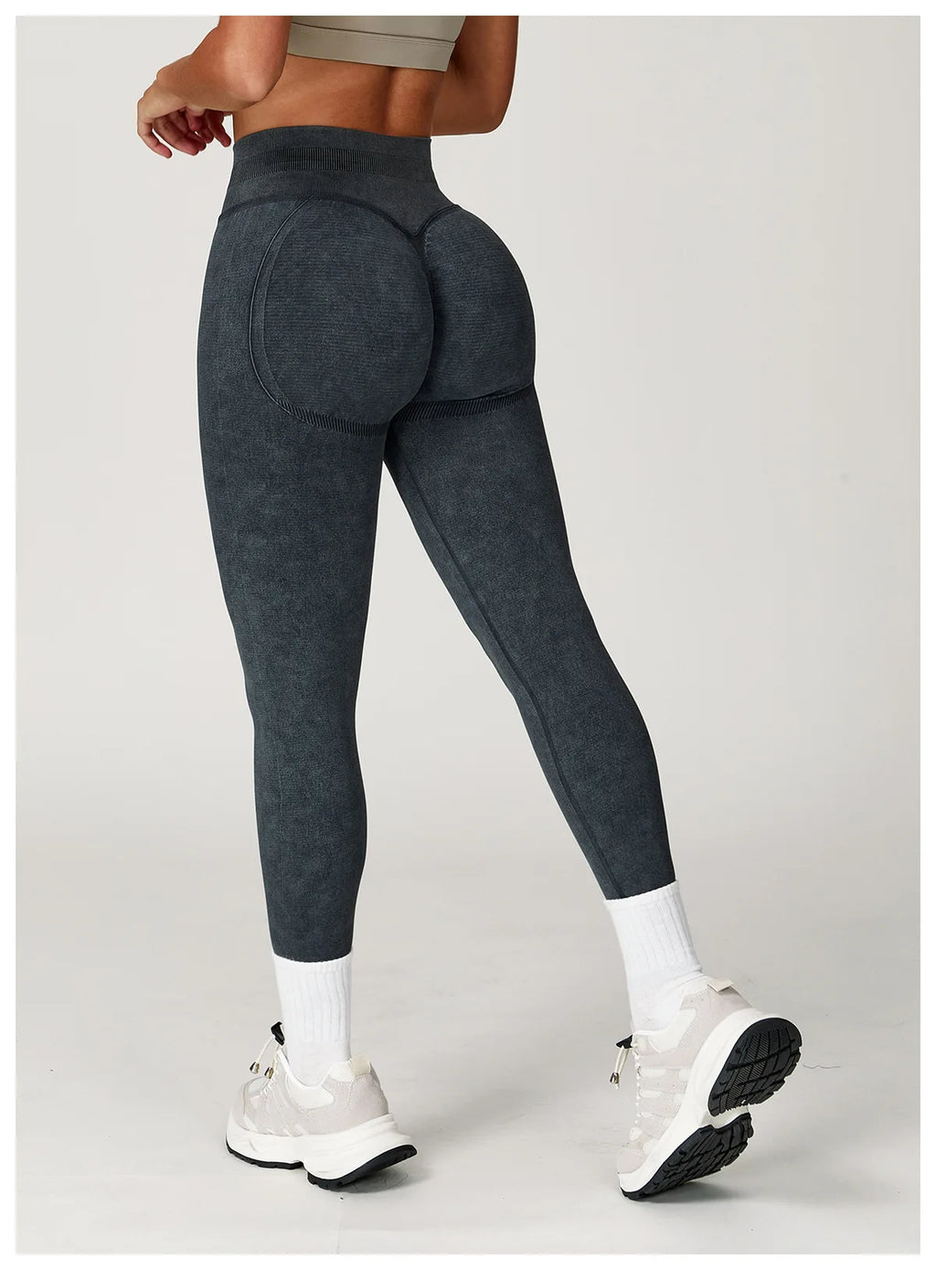 Legging Yoga Sans Couture Côtelé
