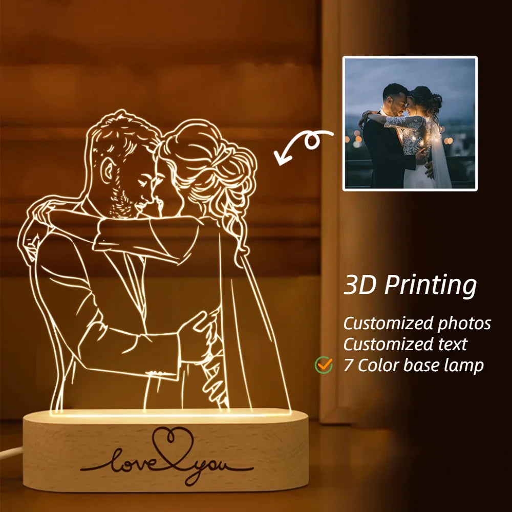 Lampe Photo 3D Personnalisée