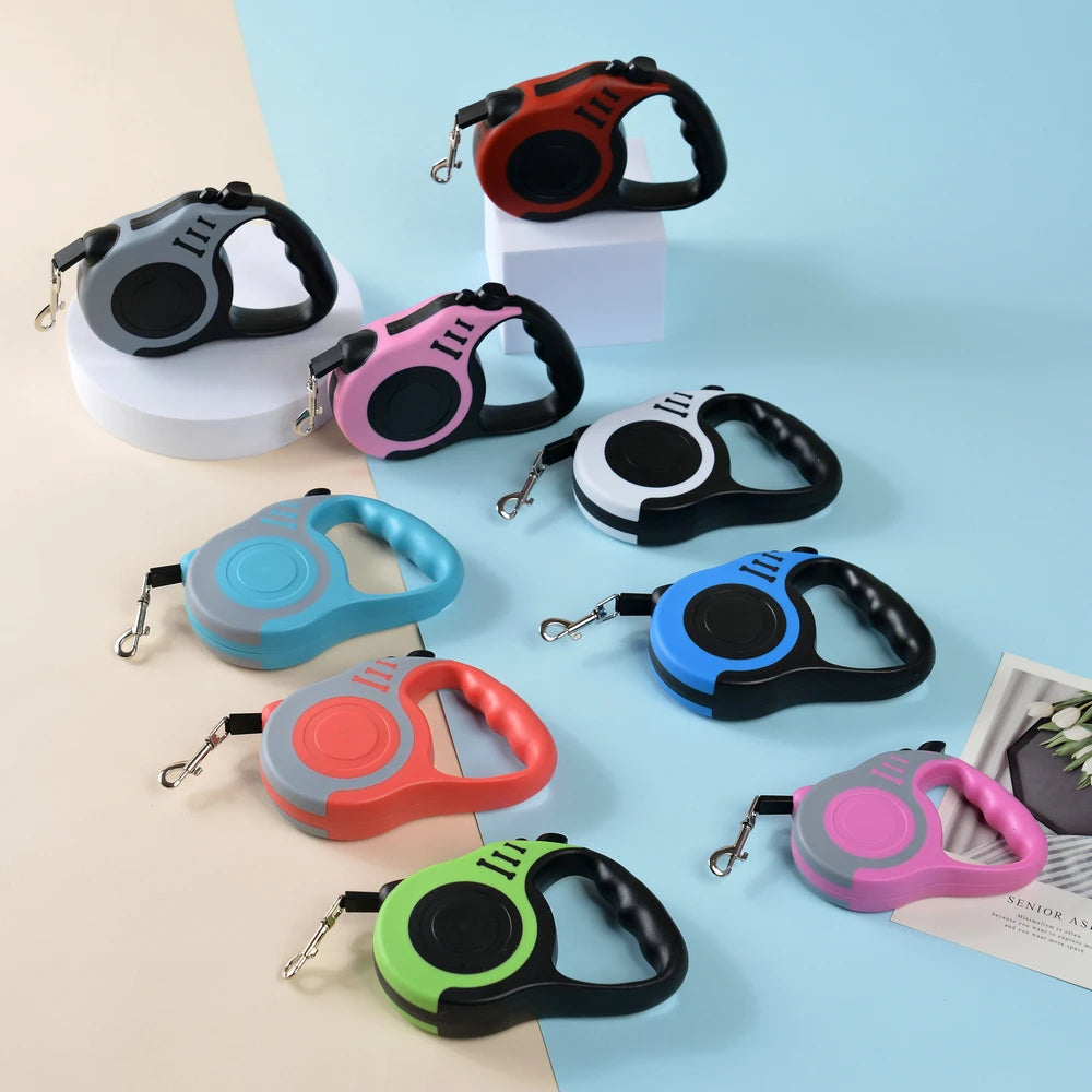 Laisse Rétractable Automatique pour Chien & Chat (3m / 5m)
