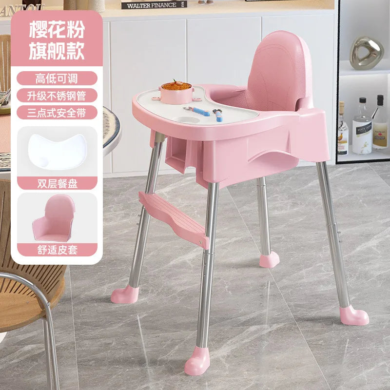 Chaise Haute Bébé en Métal