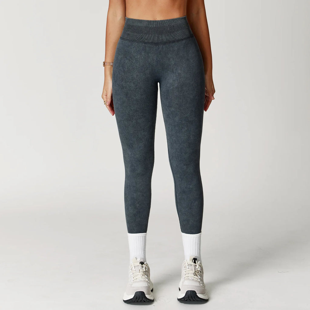 Legging Yoga Sans Couture Côtelé
